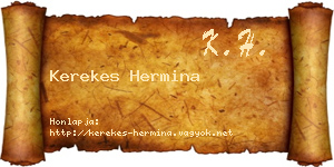 Kerekes Hermina névjegykártya